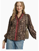 Emily Ruffle Trim Leopard Blouse