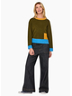 Boom Shankar Poet Jumper - Multi - Olive Multi