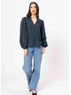 Seeking Lola Sylvie Top - Steel Navy