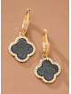 Black Clover Drop Earrings