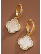 White Clover Drop Earrings