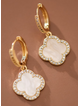 White Clover Drop Earrings