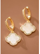 White Clover Drop Earrings
