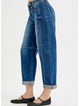 Stevie High Rise Crop Barrel Jeans
