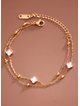 Claire Clover Chain Bracelet - White