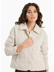 Among The Brave Absolute Putty Collared Quilted Puffer Jacket