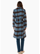 Betty Basics BRITNEY COAT-BLUE/CHOCOLATE CHECK