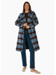 Betty Basics BRITNEY COAT-BLUE/CHOCOLATE CHECK