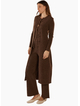 Betty Basics NASH KNIT LONG CARDIGAN-ESPRESSO