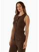 Betty Basics SHONA KNIT VEST-ESPRESSO