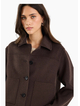 By Rosa Ranger Chocolate Marle Wool Blend Soft Jacket