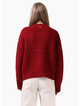 RPM CHUNKY CARDIGAN RED PLUM