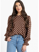 Seeking Lola Harper Top - Pink Polka
