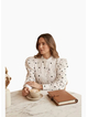 HARLEM Letitia Blouse - White/Black Spots