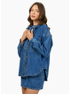 All About Eve Dale Shacket - Heritage Blue