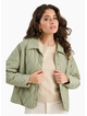 Among The Brave Absolute Soft Khaki Collared Quilted Puffer Jacket