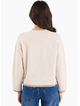 Among The Brave Edge Ivory Mock Neck Contrast Trim Jumper