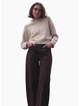 Among The Brave Edge Ivory Mock Neck Contrast Trim Jumper