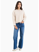 Among The Brave Edge Ivory Mock Neck Jumper