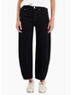 Among The Brave Graduate Mid Rise Barrel Leg Stretch - Black