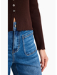 Ivy + Jack Ditto Chocolate Button Front Rib Knit Long Sleeve Top