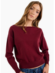 Ivy + Jack Incentive Burgundy Plum Boatneck Jumper
