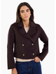 Ivy + Jack Reverie Chocolate Melton Double Breasted Peacoat