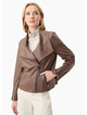 Joseph Ribkoff Foiled Knit Suede-Mink