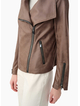 Joseph Ribkoff Foiled Knit Suede-Mink