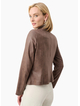 Joseph Ribkoff Foiled Knit Suede-Mink