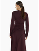 SASS JADE SEAMED JERSEY DRESS-BURGUNDY