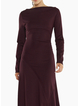SASS JADE SEAMED JERSEY DRESS-BURGUNDY