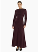 SASS JADE SEAMED JERSEY DRESS-BURGUNDY