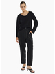 SASS LO TAPERED CARGO-BLACK