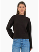 Stories Be Told Forage Chocolate Mock Neck LS Jumper