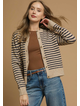 Striped Button Up Cardigan