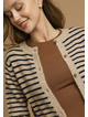 Striped Button Up Cardigan