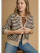 Striped Button Up Cardigan