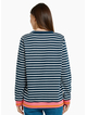Betty Basics Tyra Sweat - Navy/White Stripe