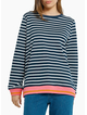 Betty Basics Tyra Sweat - Navy/White Stripe