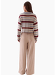 SOVERE Arlo Stripe Cardigan - Blue / Plum
