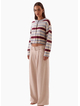 SOVERE Arlo Stripe Cardigan - Blue / Plum
