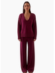 SOVERE Lane Plunge Sweater - Blackberry