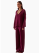 SOVERE Lane Plunge Sweater - Blackberry