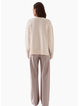 SOVERE Lane Plunge Sweater - Cream