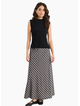 Among The Brave Soulmate Black White Check Bias Cut Skirt