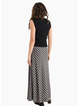 Among The Brave Soulmate Black White Check Bias Cut Skirt
