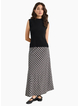 Among The Brave Soulmate Black White Check Bias Cut Skirt
