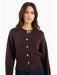 Ivy + Jack Hallmark Chocolate Crewneck Cardigan