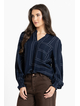 Leila + Luca Movement Blouse - Navy Geo
